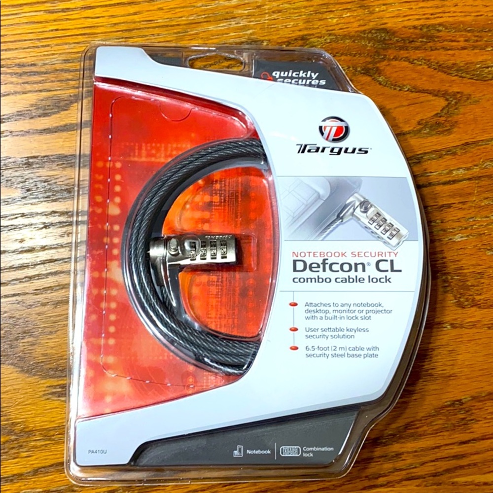 BNIP Targus Security Defcon CL combo cable lock